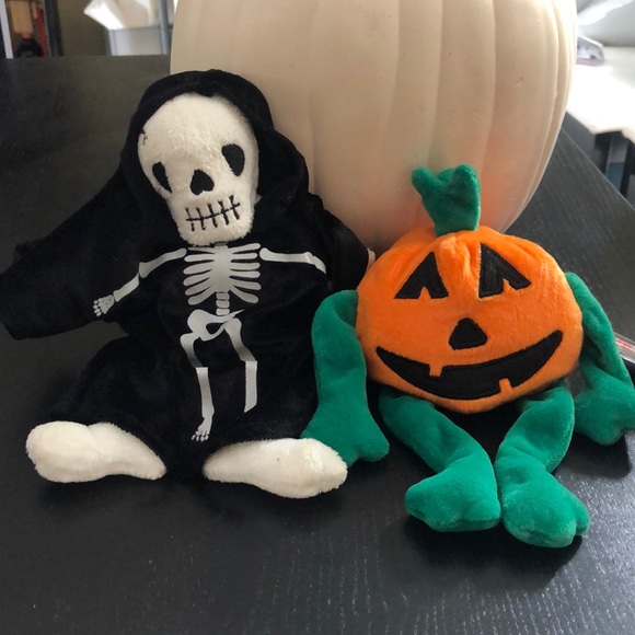 Ty Other - Halloween TY Beanie Babies - Creepers & Pumpkin